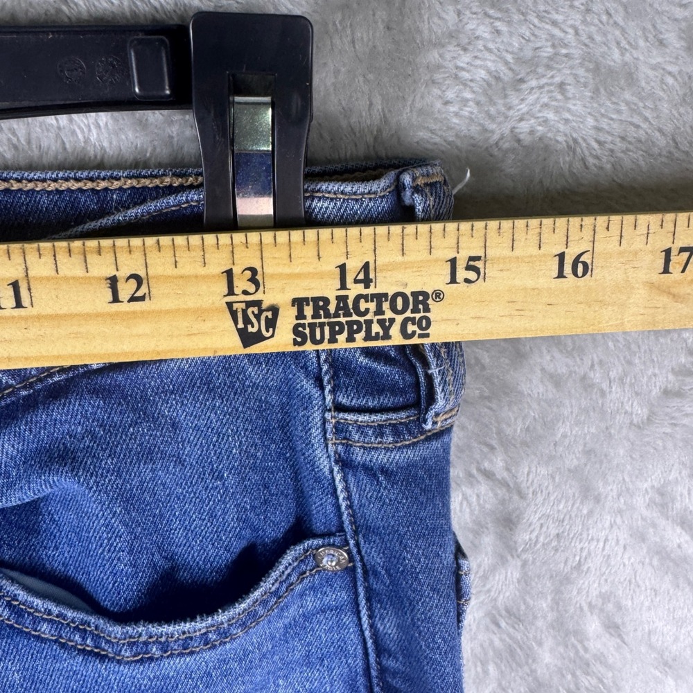 American Eagle Super High-Rise Ankle Straight Blue Seam Front 6 Reg Selvedge - Picture 5 of 13